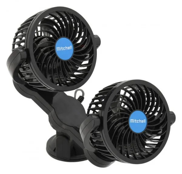 Ventilátor MITCHELL DUO - 12 V, na prísavku
