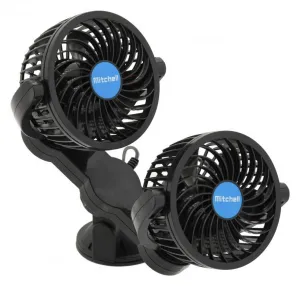 Ventilátor MITCHELL DUO - 12 V, na prísavku