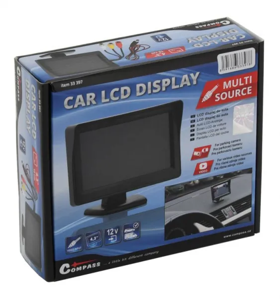 COMPASS LCD display so stojanom pre parkovaciu kameru