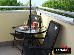 Stolička Cattara TERST záhradné skladacie čierna