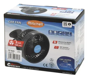Ventilátor MITCHELL na prísavku - 12 V