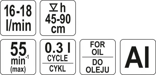 CATTARA ručné čerpadlo na olej, 16-18 l / min