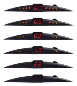 Parkovací asistent s kabelážou, 4 senzory, LED display