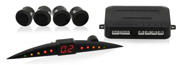 Parkovací asistent s kabelážou, 4 senzory, LED display