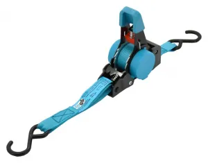 COMPASS popruh s račňou a hákmi, samonavíjací, 2m