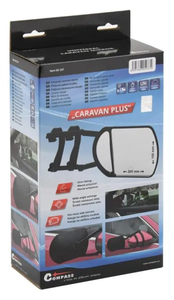 COMPASS Zrkadlo bočné prídavné CARAVAN PLUS