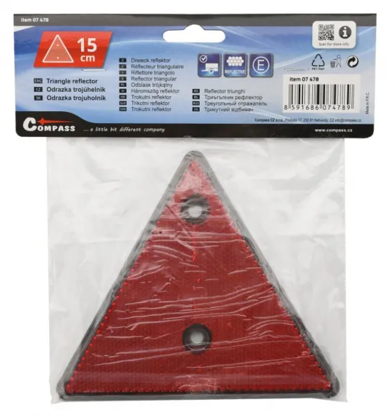 COMPASS Odrazko trojuholník, 15 cm, E homologácia, 1ks