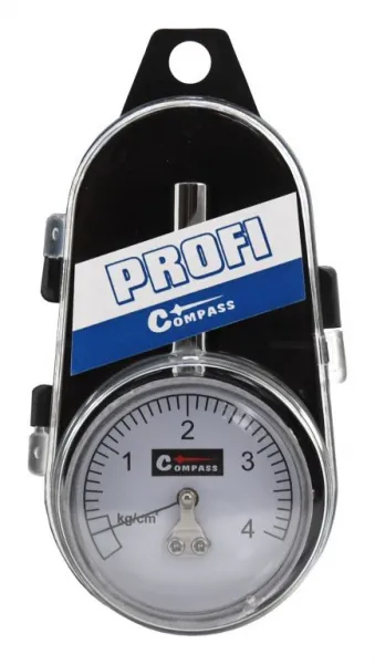 COMPASS Profesionálny merač tlaku v pneumatikách, 4 kg/cm2