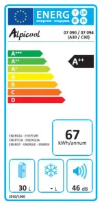 Chladiaci box kompresor - 30 L, 230/24/12V -20 °C