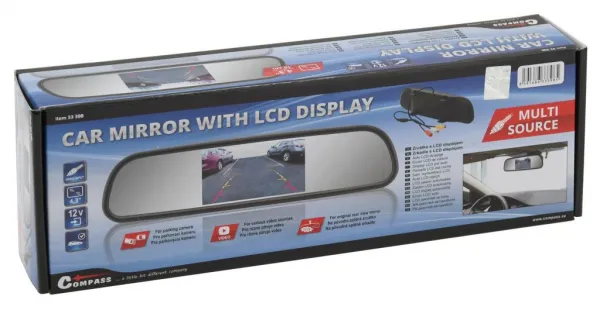 COMPASS LCD displej, spätné zrkadlo