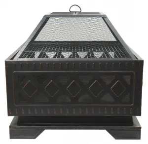 Ohnisko Cattara SQUARE copper patina s poklopom