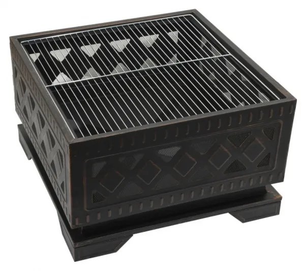 Ohnisko Cattara SQUARE copper patina s poklopom