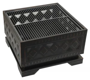 Ohnisko Cattara SQUARE copper patina s poklopom