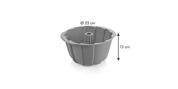 TESCOMA Forma na bábovku vysoká DELÍCIA SiliconPRIME, priemer 23 cm, klíny