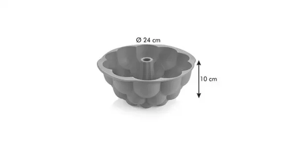TESCOMA Forma na bábovku vysoká DELÍCIA Silicon PRIME, priemer 24 cm, malina