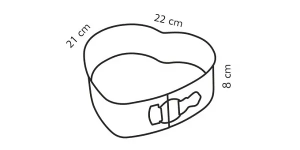 Kinekus Forma srdce rozkladcia DELICIA 22 cm