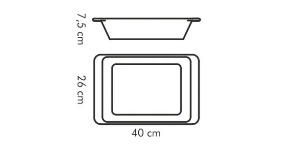 Kinekus Misa zapekacia obdĺžniková GUSTO 40x26cm