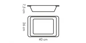 Kinekus Misa zapekacia obdĺžniková GUSTO 40x26cm
