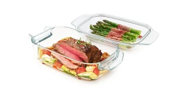 TESCOMA Pekáč s poklopom GrandCHEF 34x19 cm, sklenený