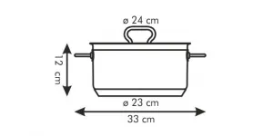Kinekus Kastról nerez + pokrievka 24cm/5L HOME PROFI