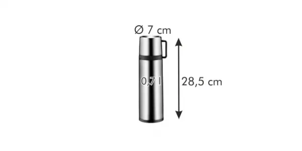 Termoska s hrnčekom CONSTANT 0,7 l, nerez