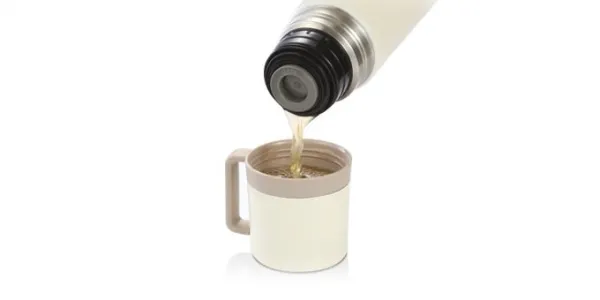 Termoska s hrnčekom CONSTANT CREAM 0,3 l, nerez
