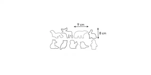 Vykrajovače zvieratká DELÍCIA KIDS, 9 ks