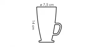 Sklenený hrnček latte macchiato CREMA 300 ml