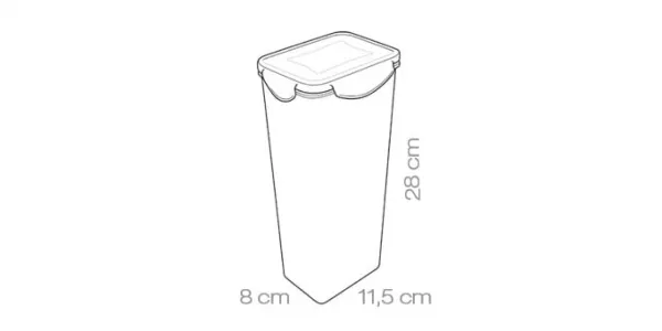 TESCOMA Dóza plastová FRESHBOX 2,0L obdĺžník vysoká