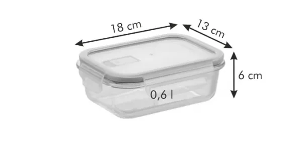 TESCOMA Dóza sklenená FRESHBOX GLASS 0,6L obdĺžnik