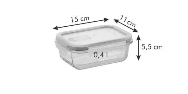 TESCOMA Dóza sklenená FRESHBOX GLASS 0,4L obdĺžnik