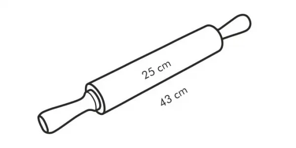 TESCOMA Valček na cesto DELICIA 5cm, 25cm, NEREZ
