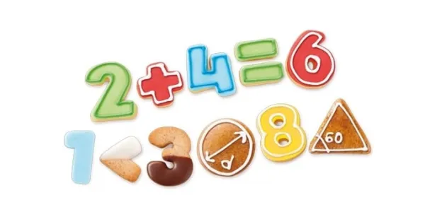 Vykrajovače číslice DELÍCIA KIDS, 21 ks