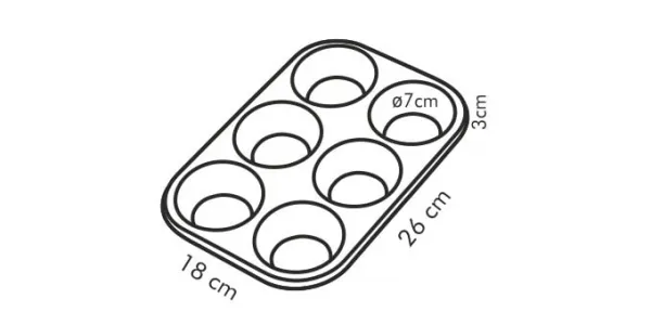 TESCOMA Forma muffinov DELÍCIA 6ks 26x18cm