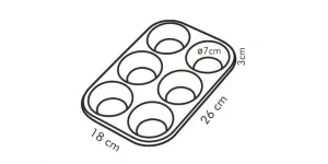 TESCOMA Forma muffinov DELÍCIA 6ks 26x18cm