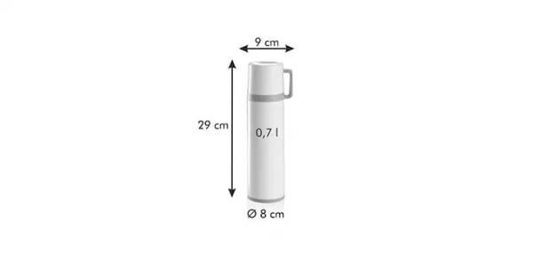 Termoska s hrnčekom CONSTANT CREAM 0,7 l, nerez