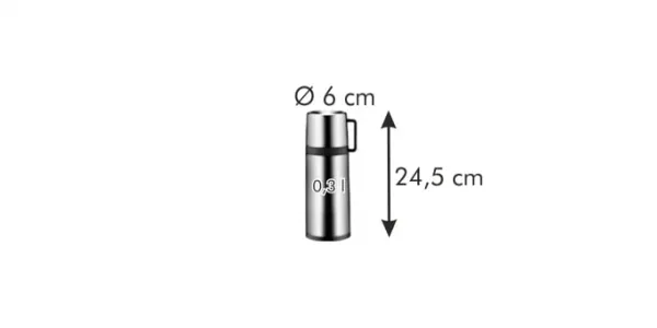 Termoska s hrnčekom CONSTANT 0.3 l,nerez