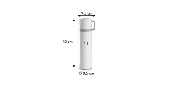 Termoska s hrnčekom CONSTANT CREAM 1,0 l, nerez