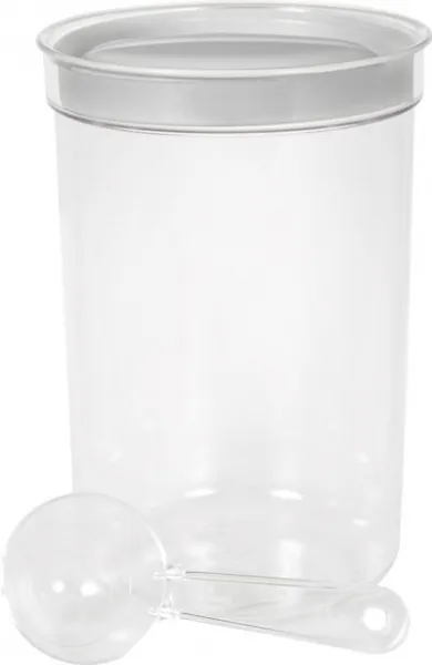 Dóza Curver® DRY FOOD, 1700 ml, s odmerkou, mix farieb mint/sivá/broskyňová, 13x19 cm