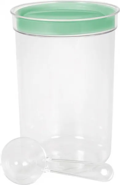 Dóza Curver® DRY FOOD, 1700 ml, s odmerkou, mix farieb mint/sivá/broskyňová, 13x19 cm