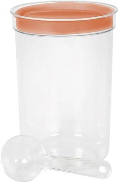 Dóza Curver® DRY FOOD, 1700 ml, s odmerkou, mix farieb mint/sivá/broskyňová, 13x19 cm