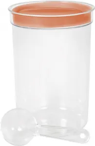 Dóza Curver® DRY FOOD, 1700 ml, s odmerkou, mix farieb mint/sivá/broskyňová, 13x19 cm