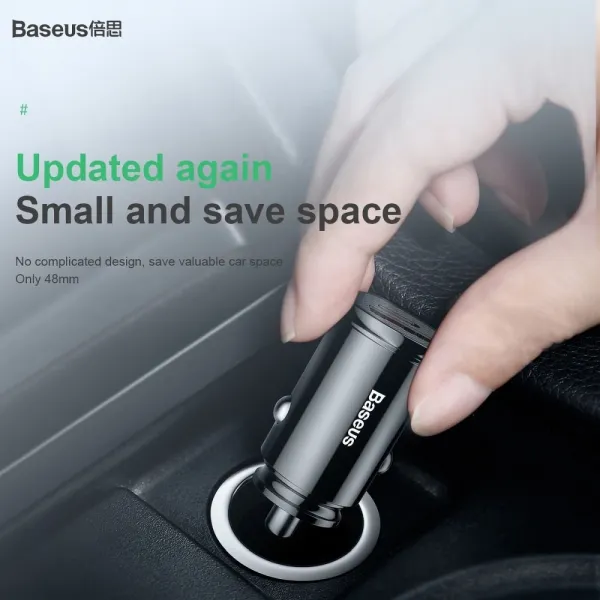 Baseus Circular PD QC4.0+ 5A 30W autonabíjačka (čierna) 017491