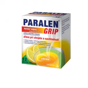 Paralen Grip horúci nápoj citrón  650 mg/10 mg 12 sáčkov
