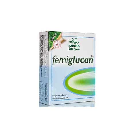 Natures Femiglucan vaginálne čapíky 10 ks