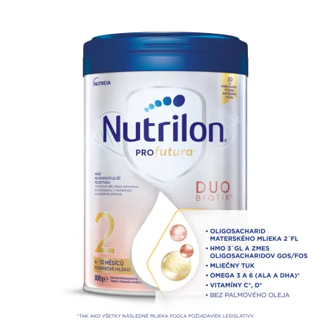 Nutrilon 2 Profutura Duobiotik následná dojčenská výživa (6-12 mesiacov) 800 g