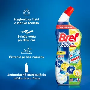 Bref Power Aktiv Gel Lemon tekutý WC čistič 700 ml