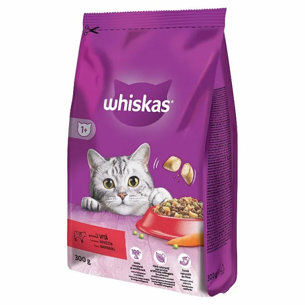 Whiskas 1+ s výborným hovädzím 300 g