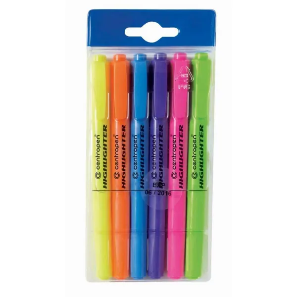 Zvýrazňovače Centropen 8722 sada 6 ks