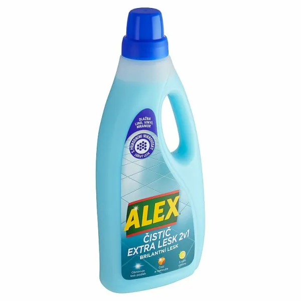 ALEX Čistič extra lesk 2v1 na dlažbu, lino s vôňou citrónu 750 ml